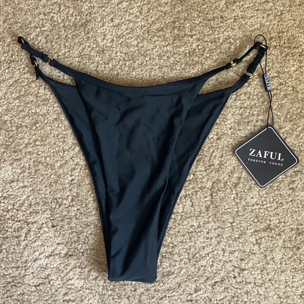 Zaful High Cut Adjustable String Bikini Bottoms